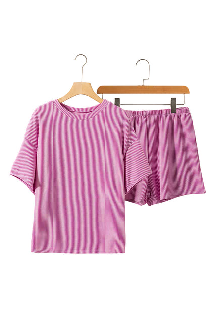 Ribbed Tee and Shorts Set