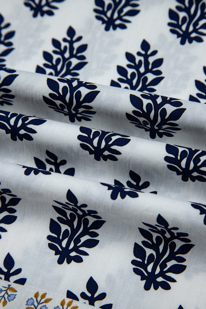 Plus Size Boho Floral Patchwork Puff Sleeve Blouse