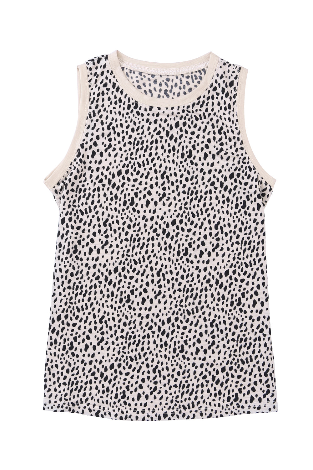 Leopard Round Neck Tank Top