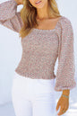 Floral Smocked Square Neck Top