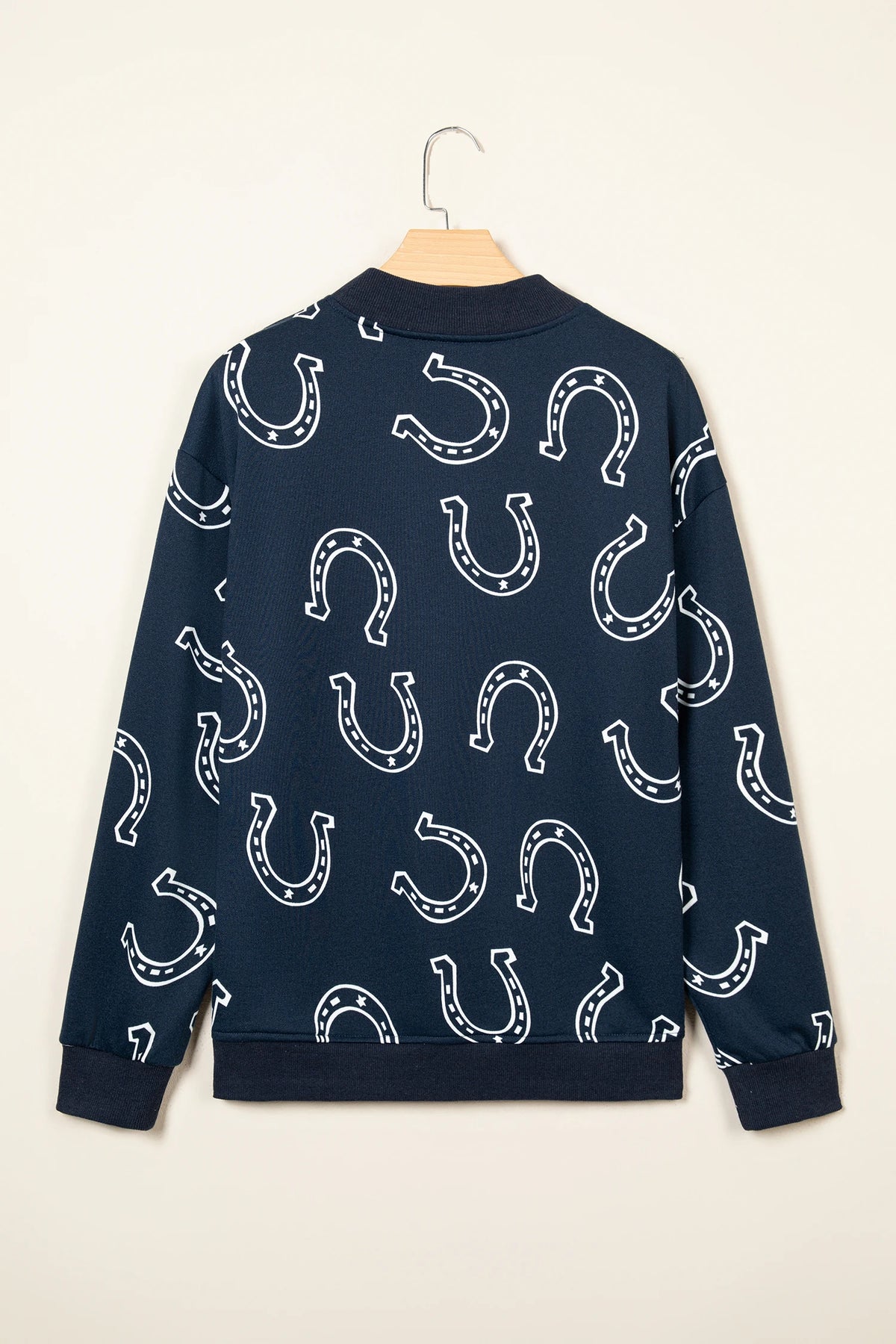 Western Horseshoe Graphic Mock Neck Sweatshirt