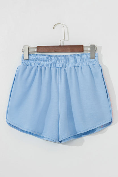 Stripe Colorblock High Waist Shorts