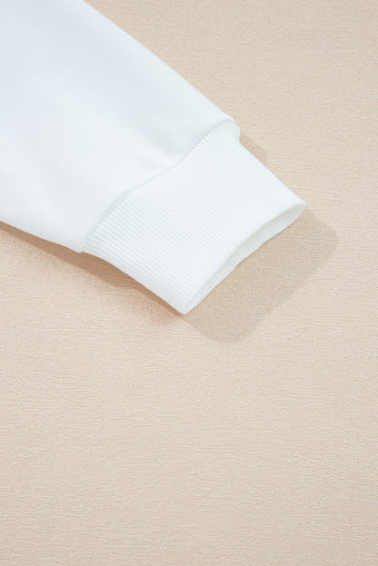 Varsity Stripe Drop Shoulder Oversized Sweatshirt