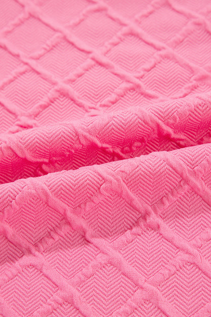 Checker Textured Tee and Drawstring Shorts