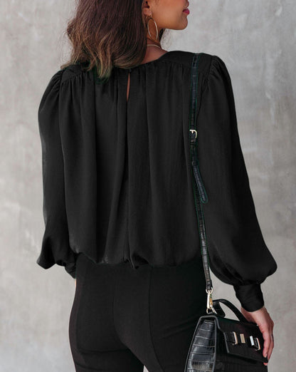 Timeless Gathered Puff Sleeve Blouse