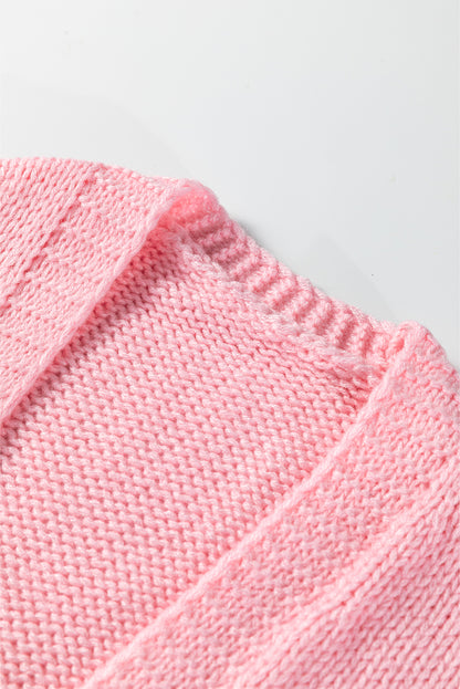 Christmas Tree Pumpkin Open Front Drop Shoulder Cardigan