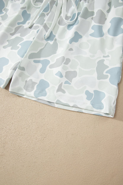 Camo Short Sleeve Tee & Drawstring Short Set