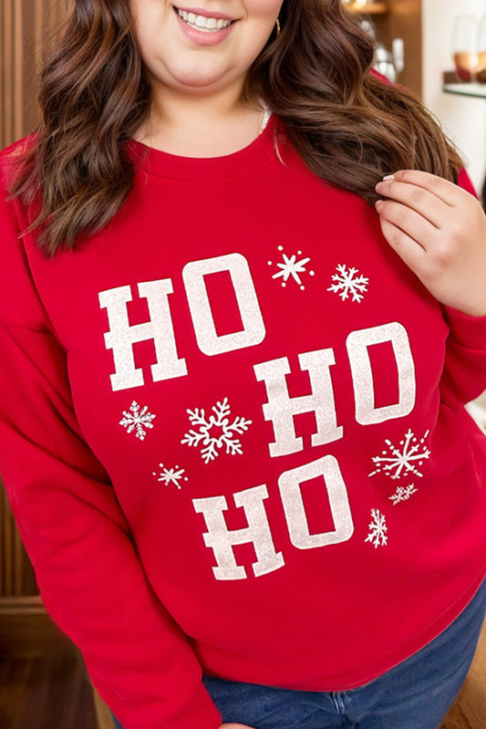 Plus Size Christmas Ho Ho Ho Sweatshirt