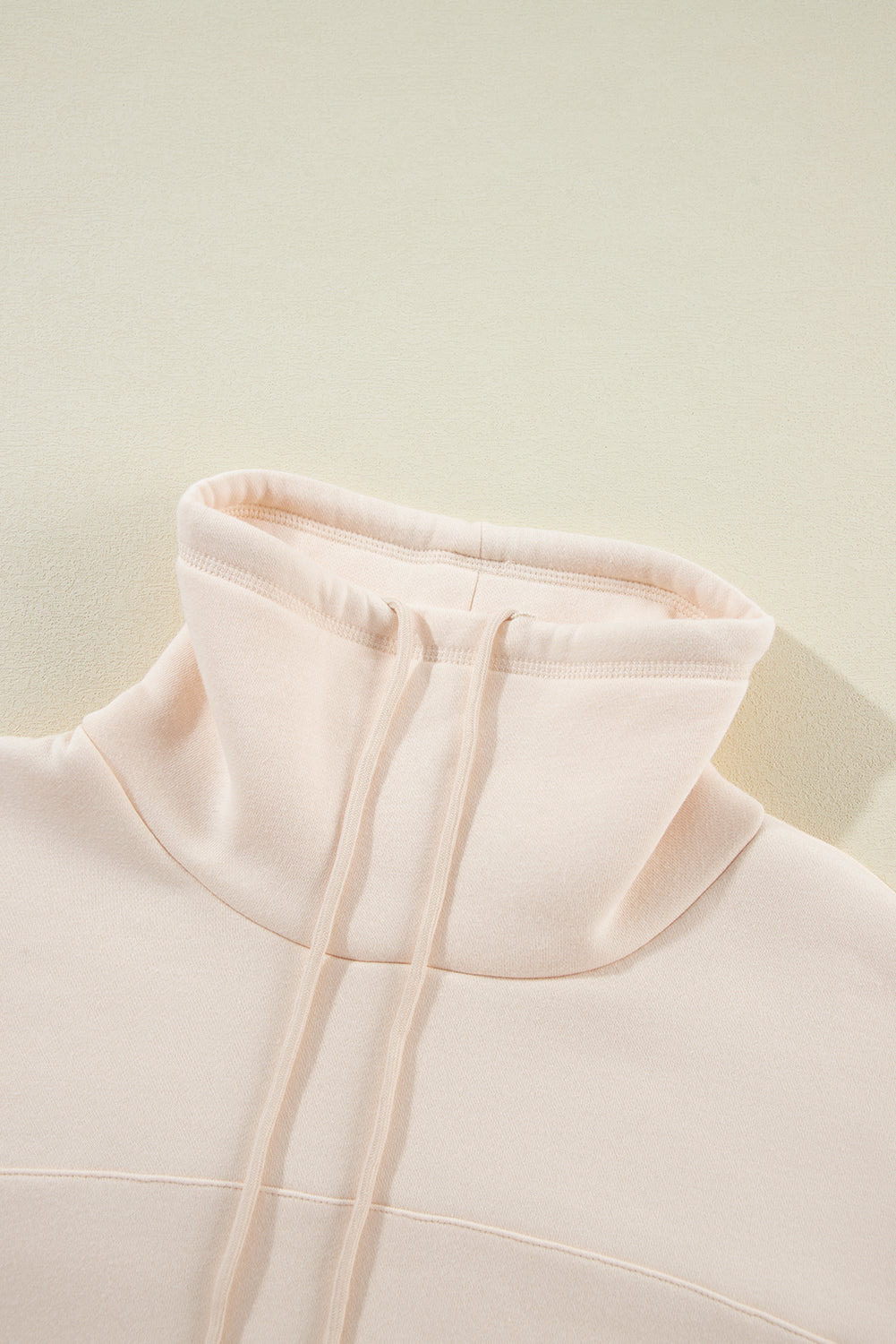 Drawstring Turtleneck Kangaroo Pocket Sweatshirt