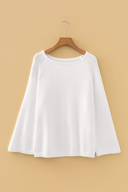 Solid Knit 3/4 Sleeve Dolman Sweater