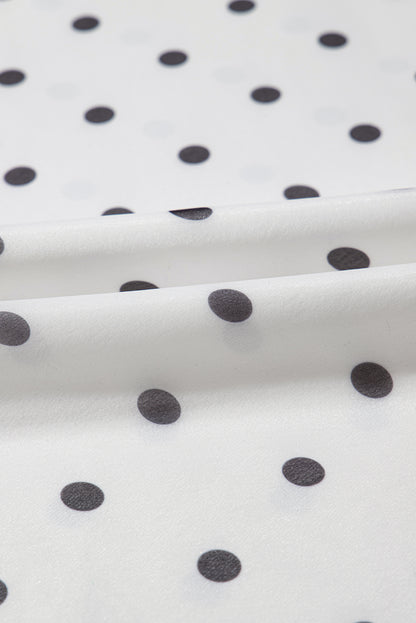 Polka Dot Flutter Sleeve Smocked Maxi Dress