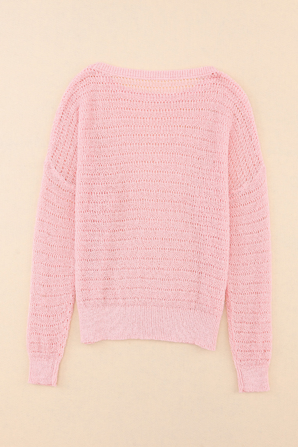 Hollowed Knit Long Sleeve Top