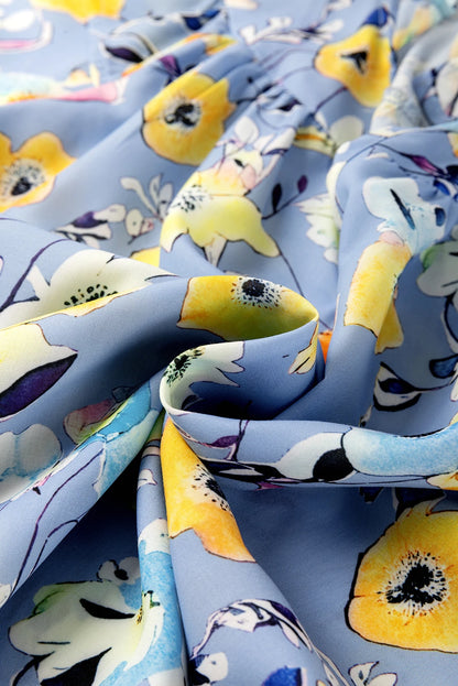 Floral Flutter Sleeve V-Neck Top