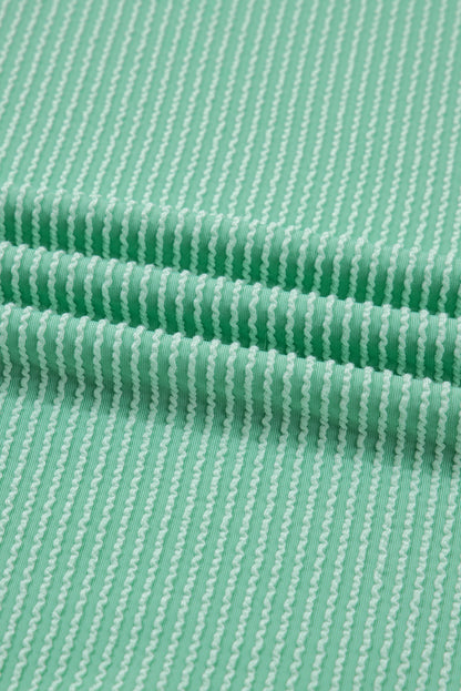 Stripe Corded Knit Patchwork Long Sleeve Top