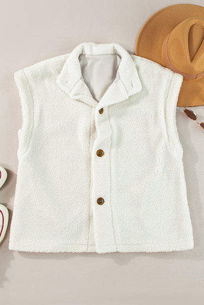 Sherpa Cap Sleeve Jacket Vest