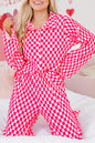 Checker Shirt and Pants Pajama Set