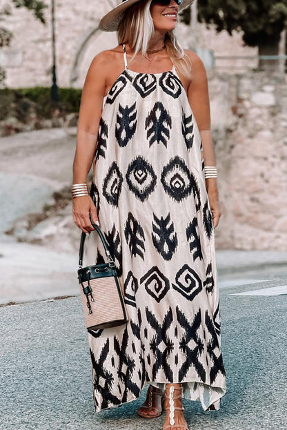 Western Halter Maxi Dress Plus Size