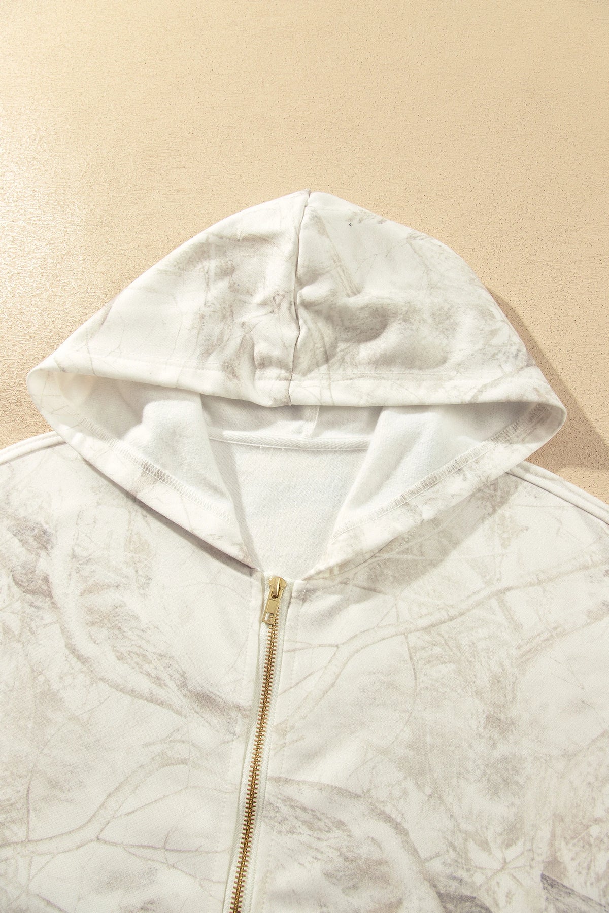 Woodland Camo Zip-Up Hooded Sweatshirt