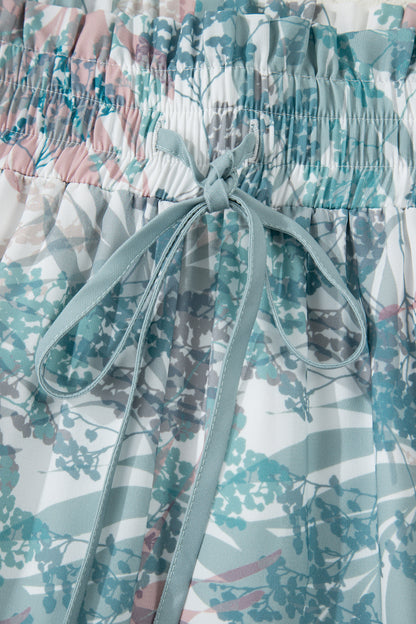 Tropical Palm Cropped Tank and Pants Set