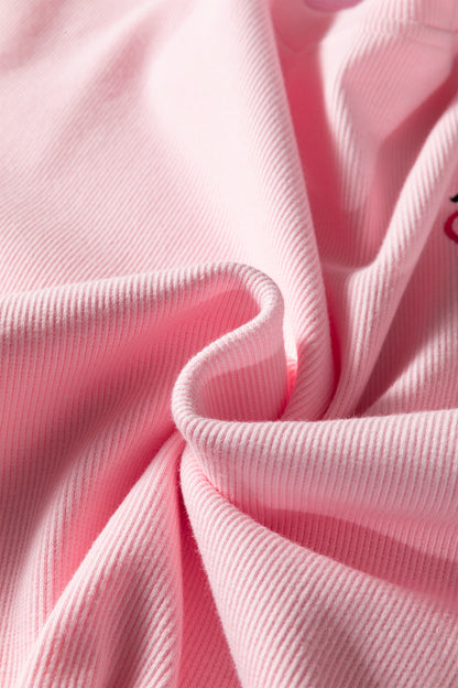 Valentine XOXO & Heart Embroidered Sweatshirt