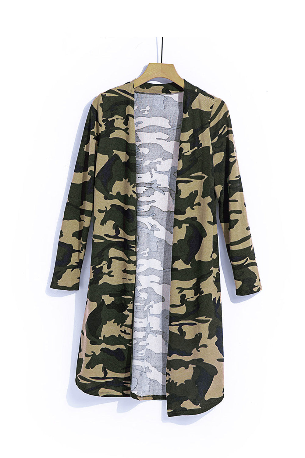 Camo Long Sleeve Cardigan