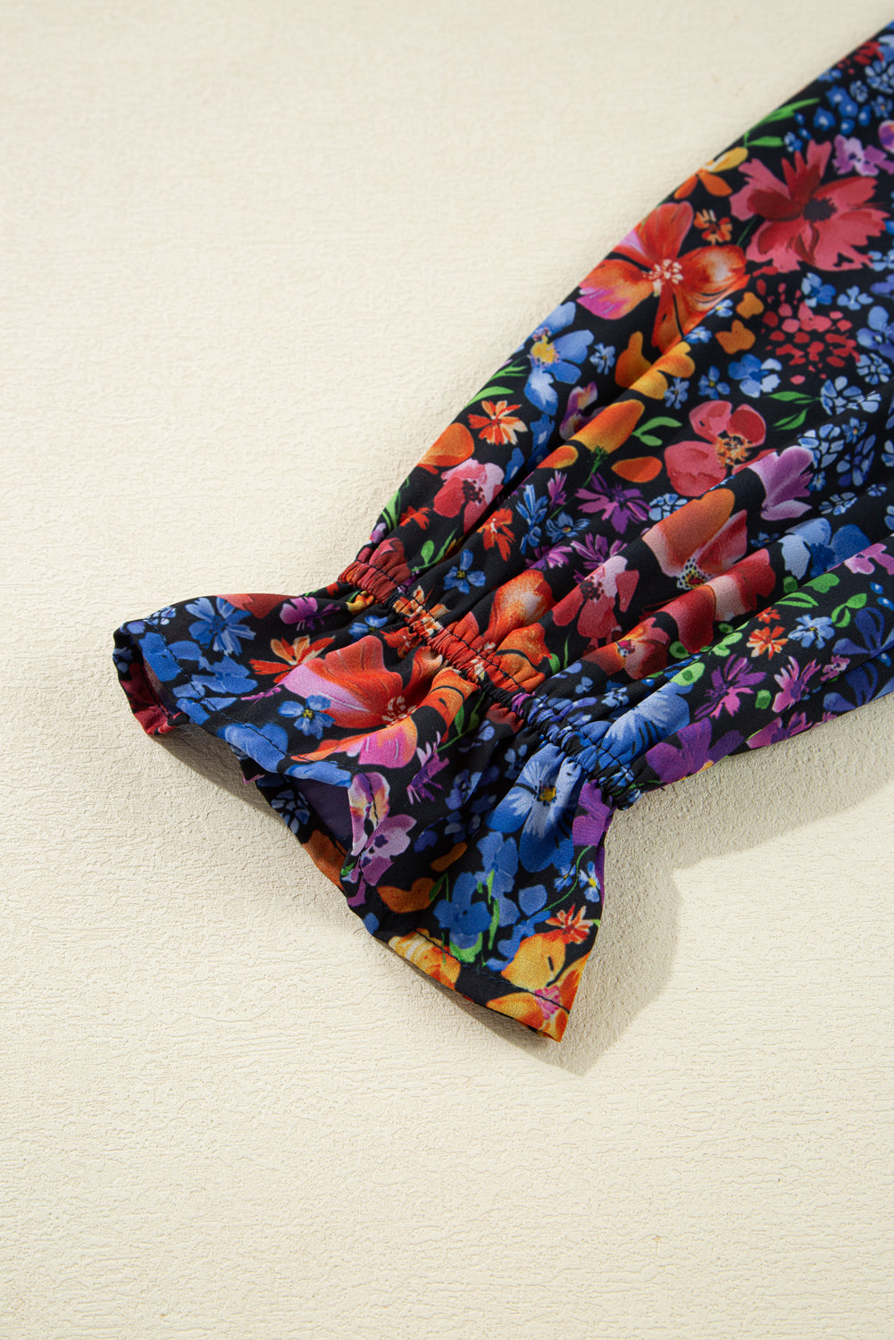 Floral V-Neck Long Sleeve Maxi Dress