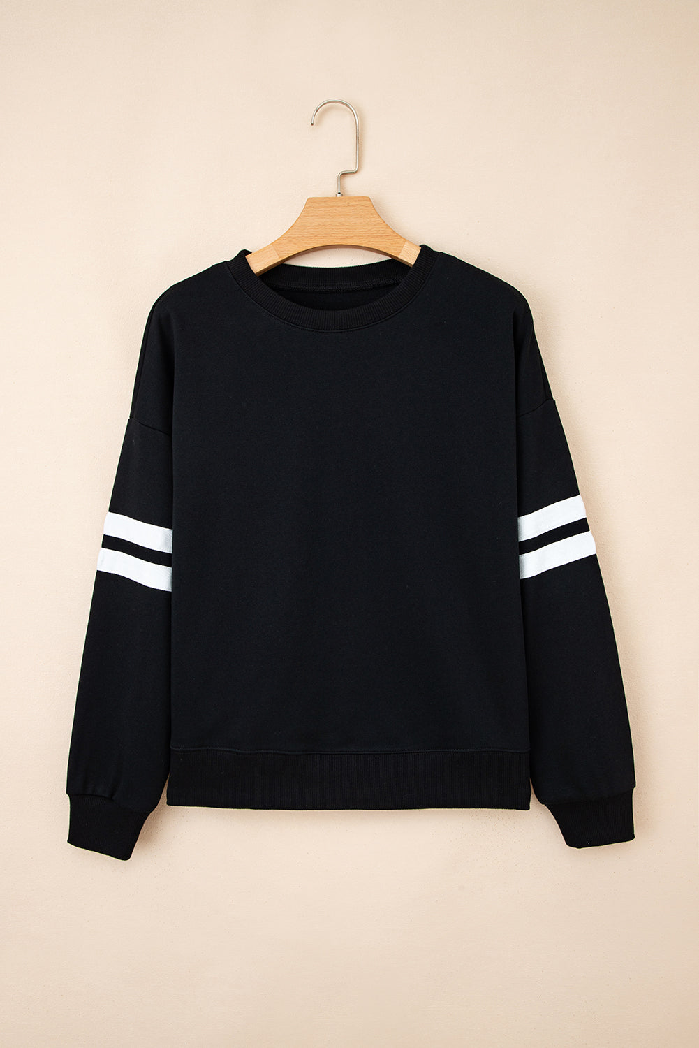 Varsity Stripe Drop Shoulder Oversized Sweatshirt