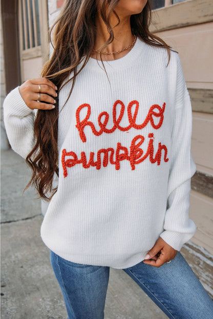 Hello Pumpkin Long Sleeve Sweater