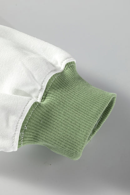 Colorblock Crewneck Henley Sweatshirt