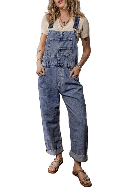 Denim Straight Leg Jumpsuit