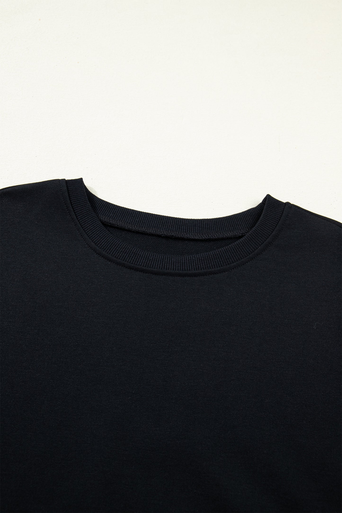 Solid Drop Shoulder Long Sleeve Top