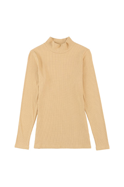 Ribbed Long Sleeve Turtleneck Top