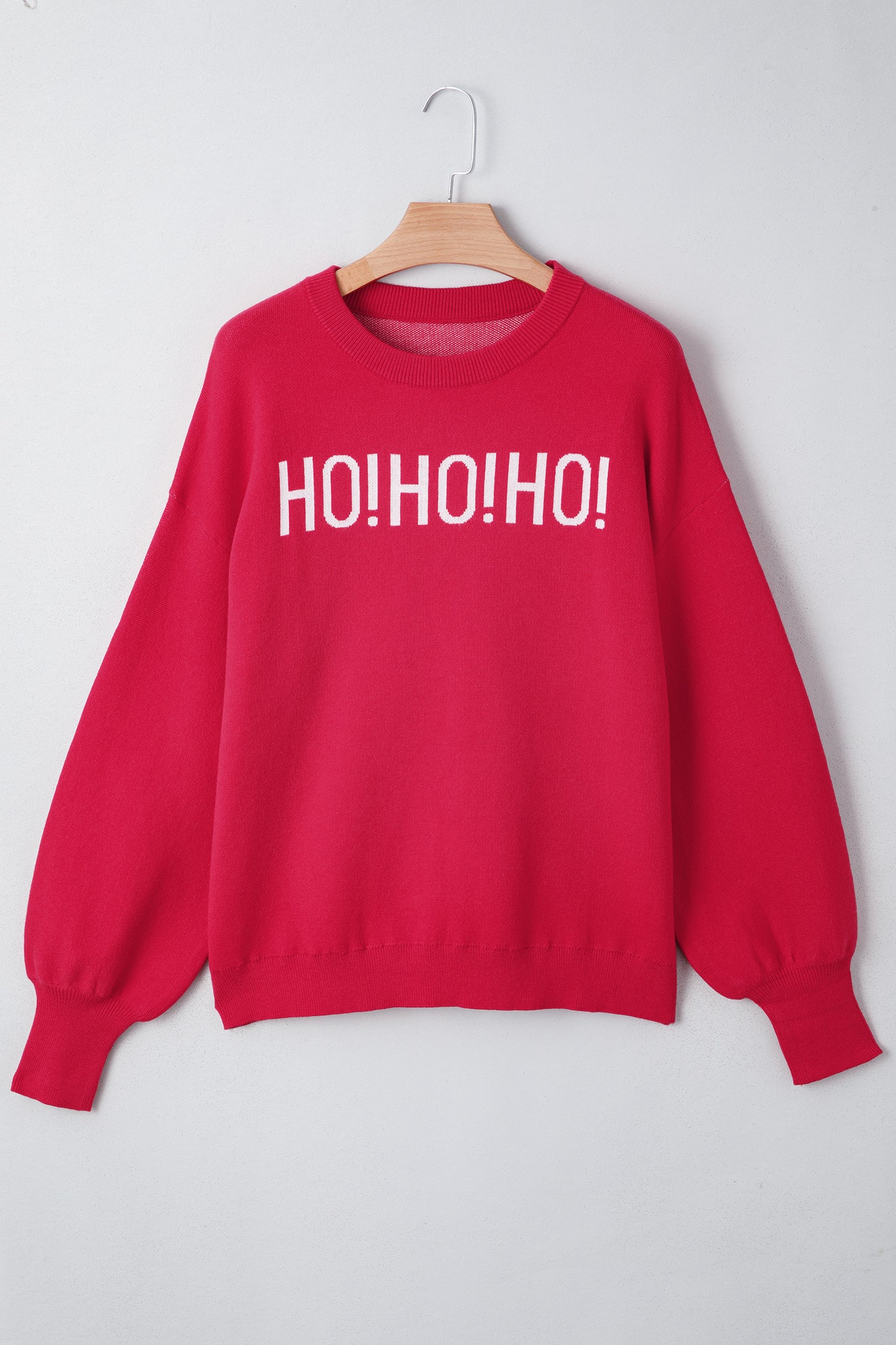 Ho Ho Ho Merry Christmas Drop Shoulder Sweater