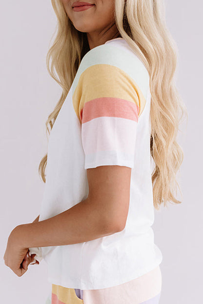 Stripe T-Shirt and Shorts Set