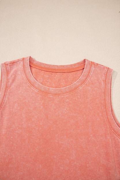 Mineral Wash Pocketed Tank Mini Dress