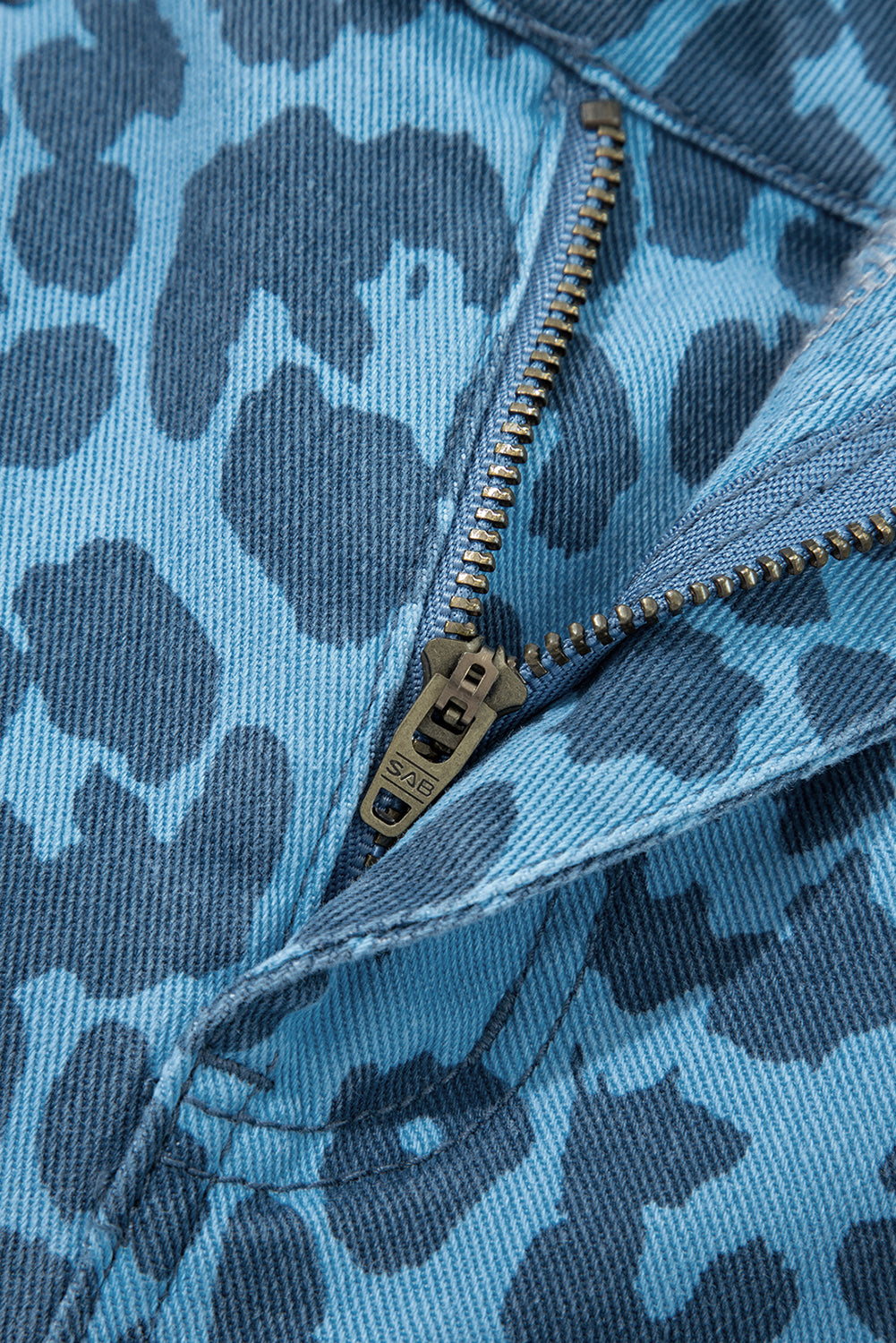 Leopard High Waist Straight Jeans
