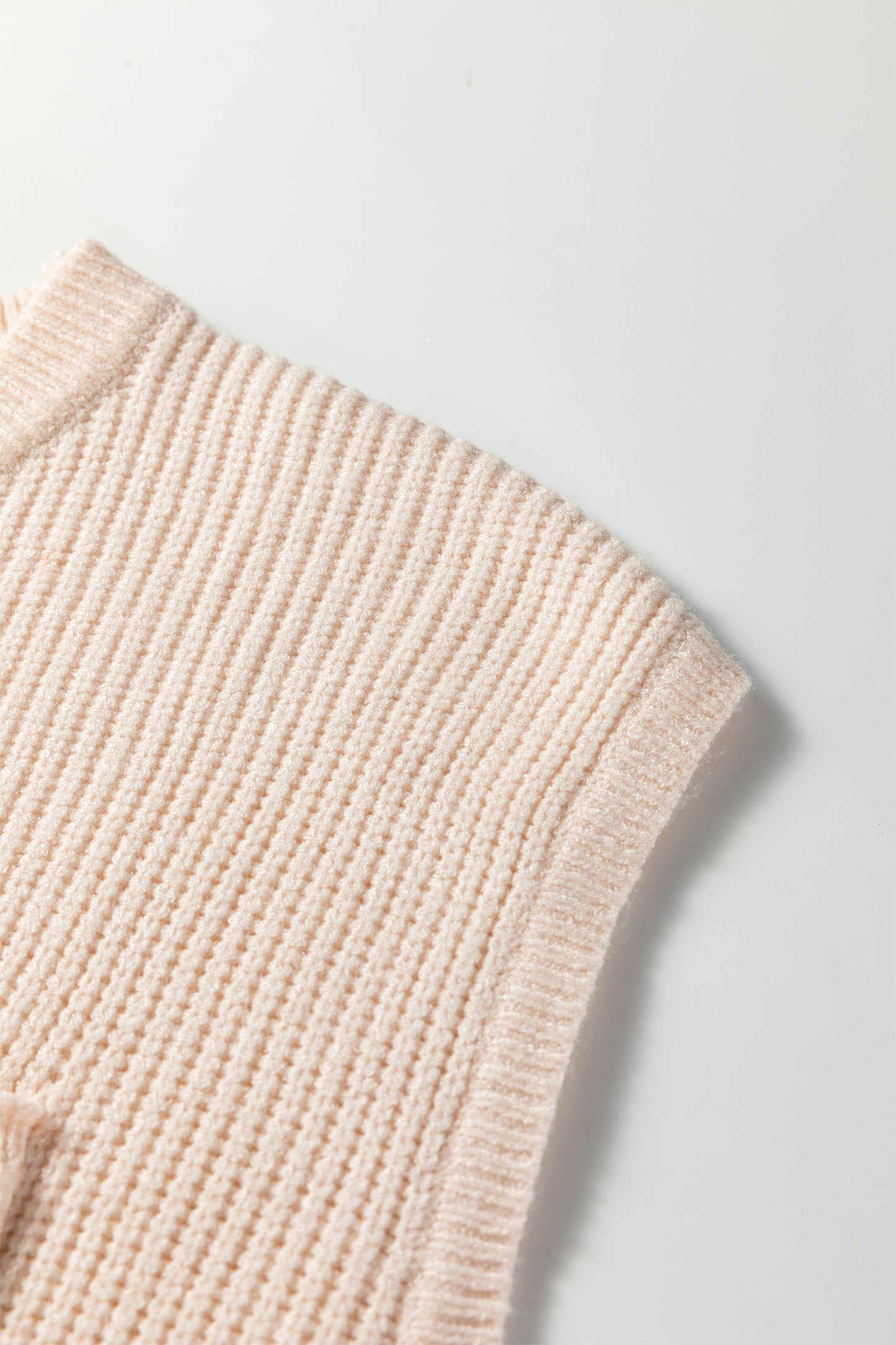 Solid Knit Patch Pocket Crewneck Sweater