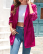 Velvet Collar Pocketed Blazer