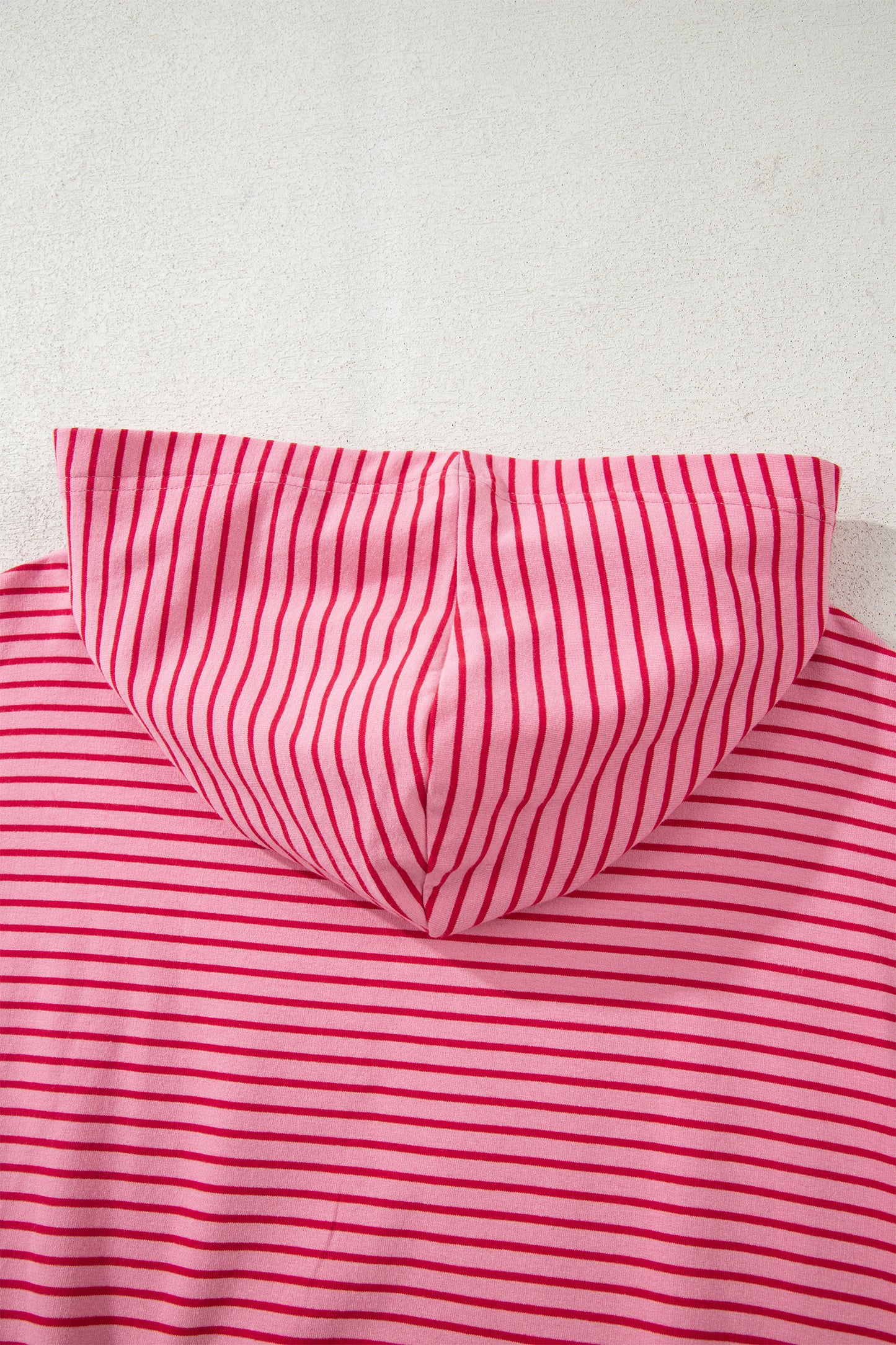 Stripe Thumbhole Drop Shoulder Sleeve Hoodie