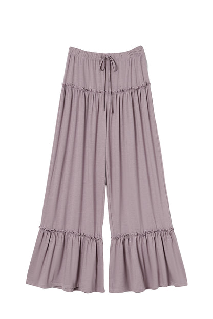 Frilled Wide Leg Pants