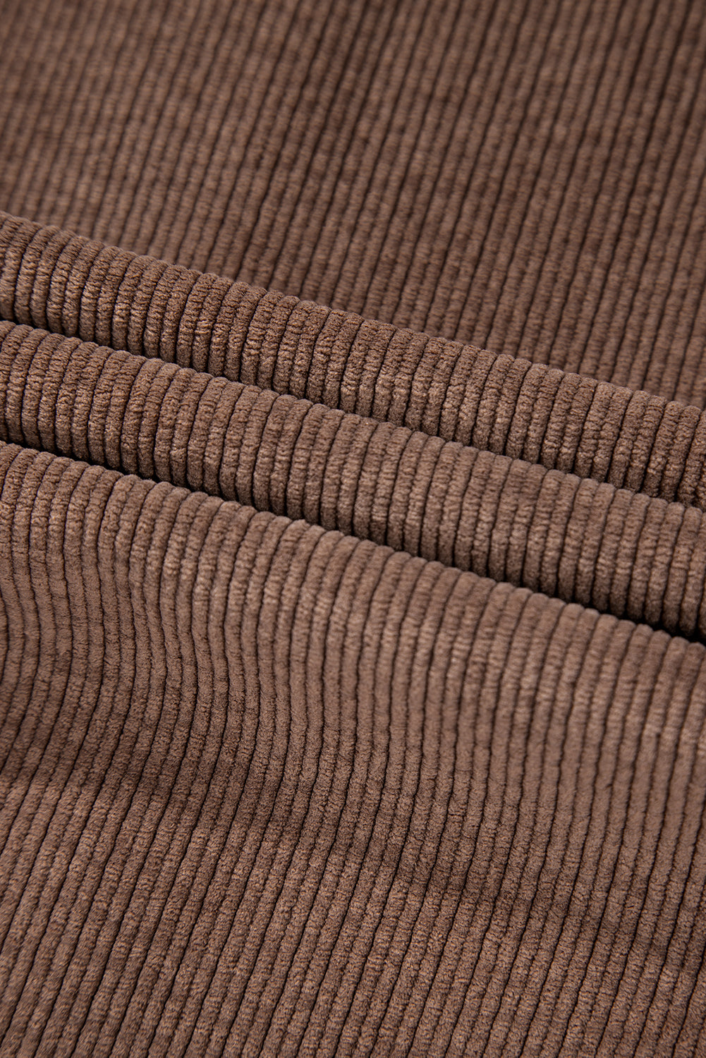 Solid Corduroy Button-Up Pocketed Shacket