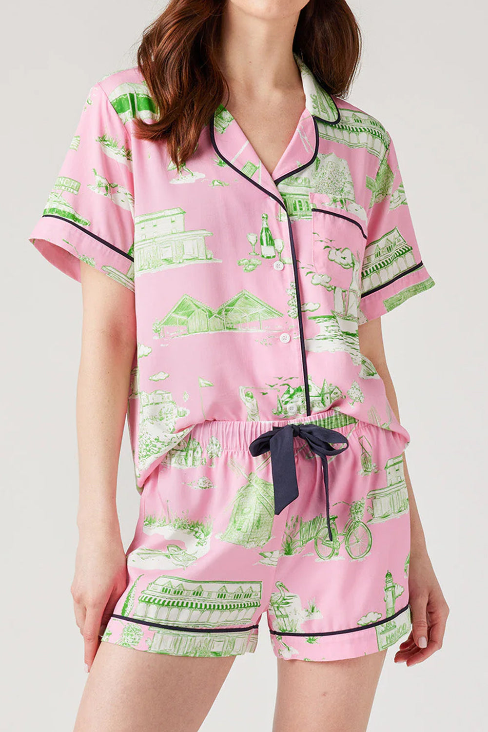 Top and Shorts Pajama Set