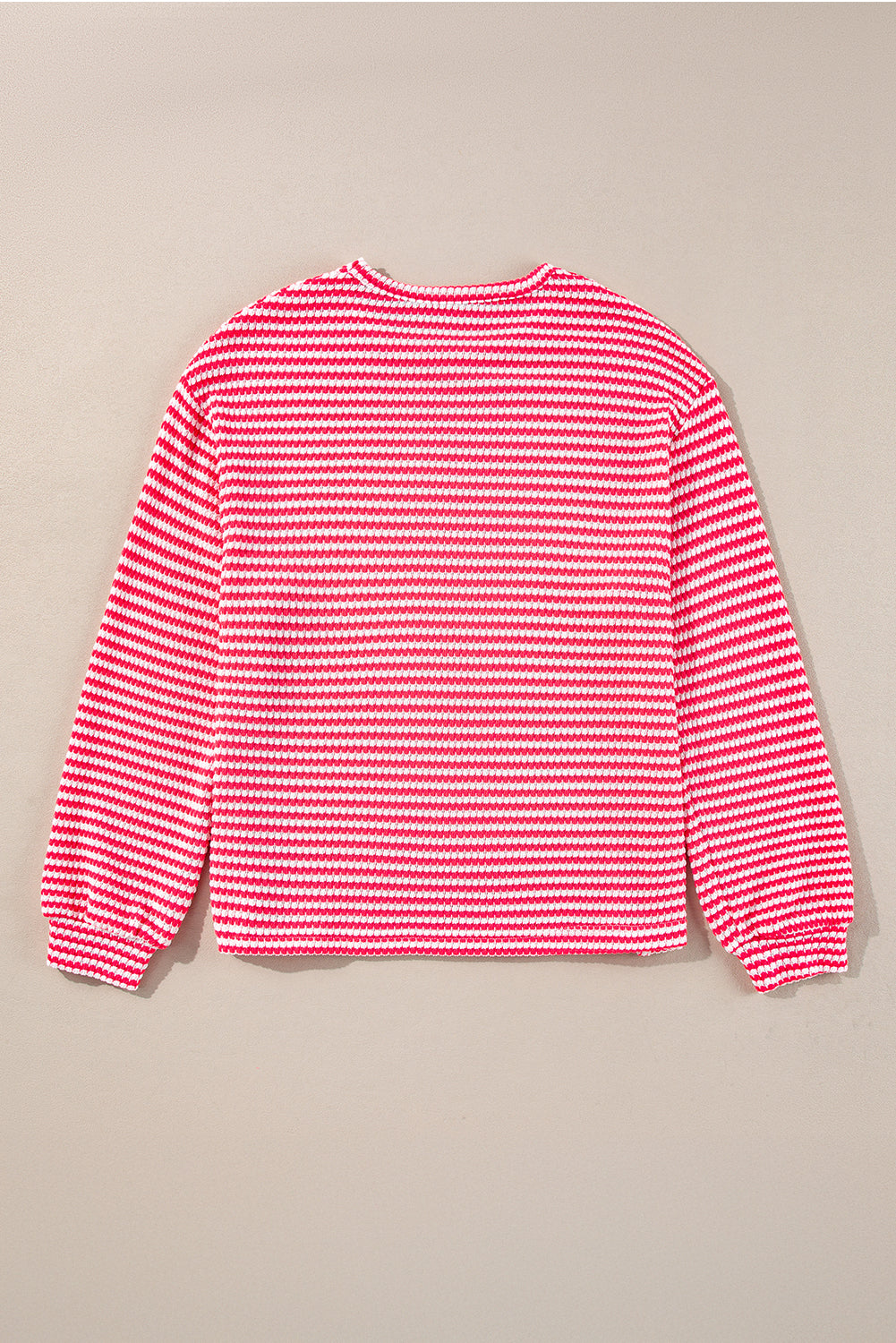 Stripe Round Neck Long Sleeve Top