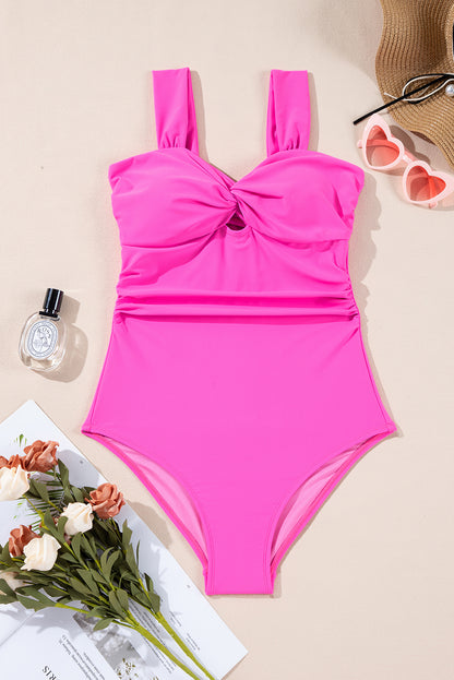 Twist Bow Back One-Piece Swimsuit