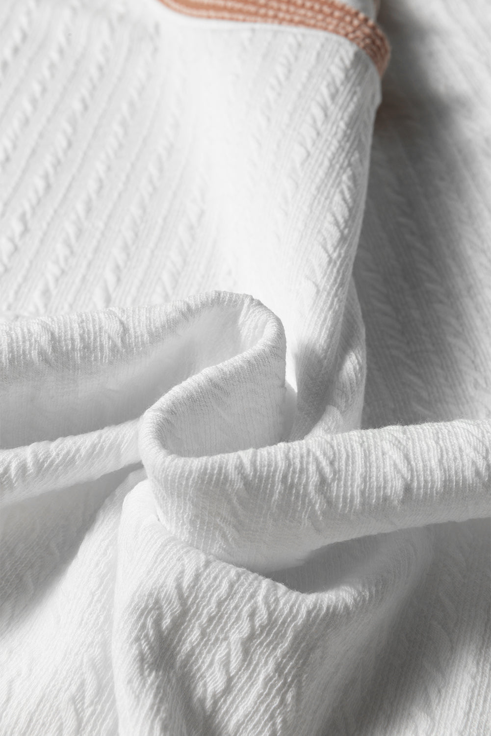 Plus Size Colorblock Cable Textured Top