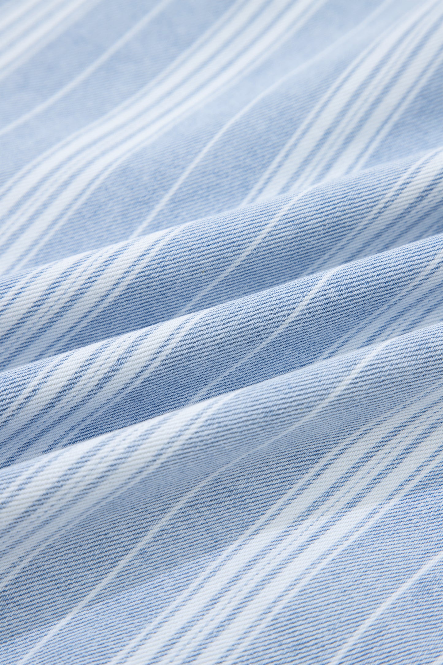 Stripe Denim Chest Pocket Boyfriend Shacket