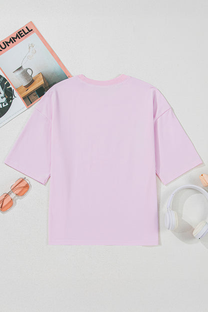 USA Flag Bow Crewneck Graphic Tee