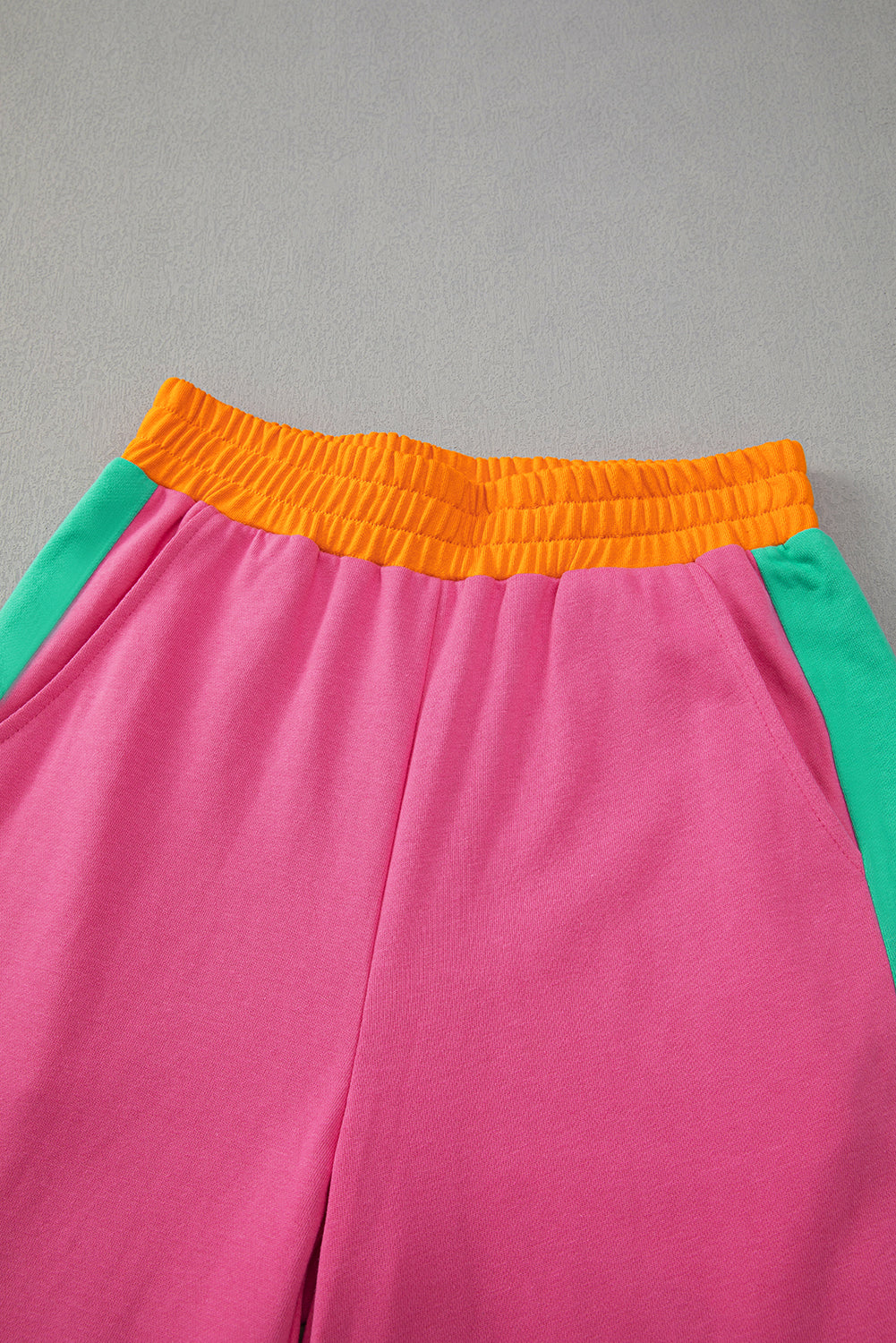 Colorblock Sweatshirt & Loose Pants Set