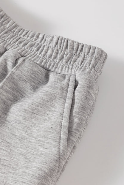 Solid Zip Up Sailor Collar Sweatshirt & Sweatpants Set