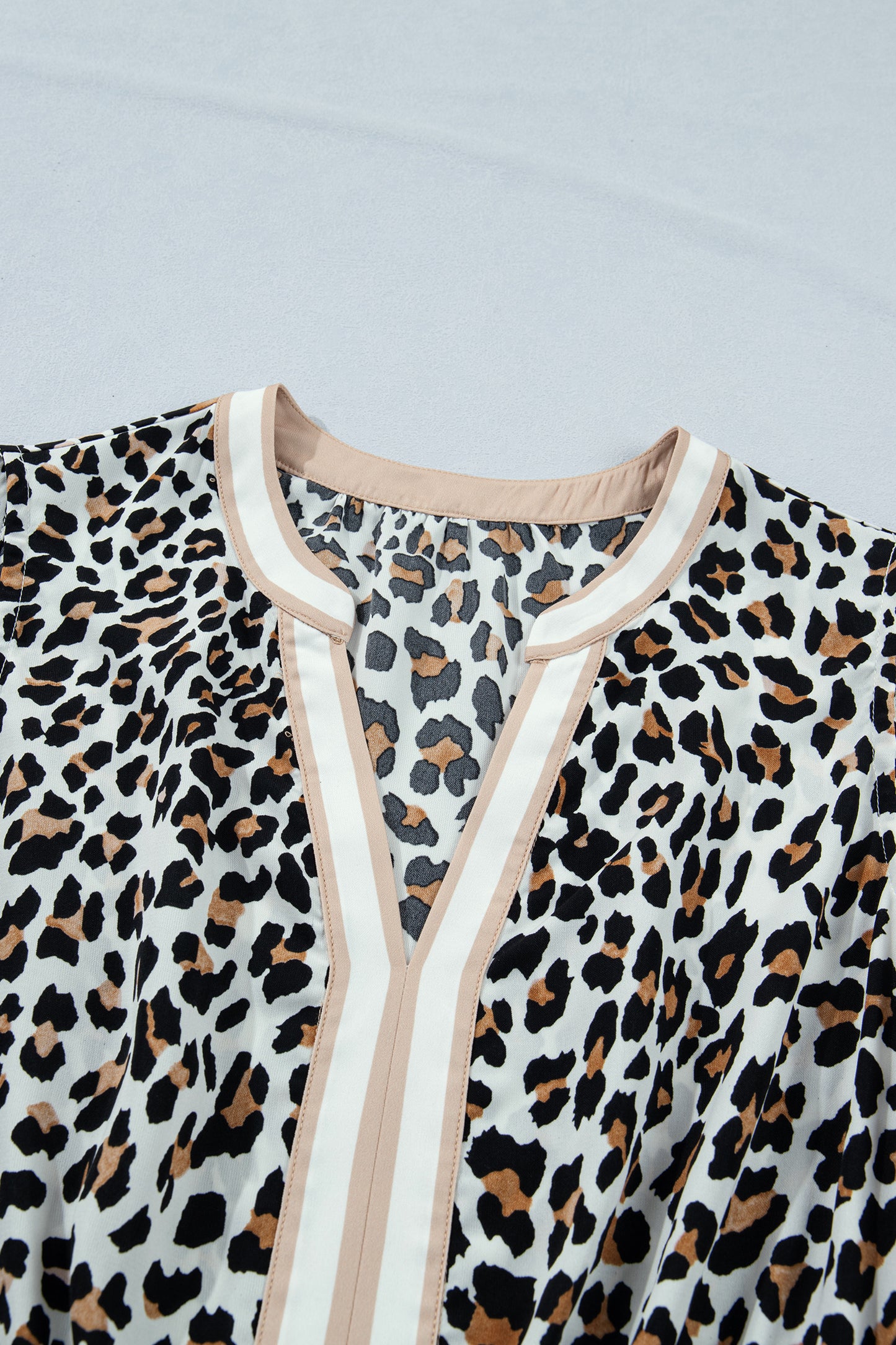 Leopard Colorblock Sleeveless Midi Dress